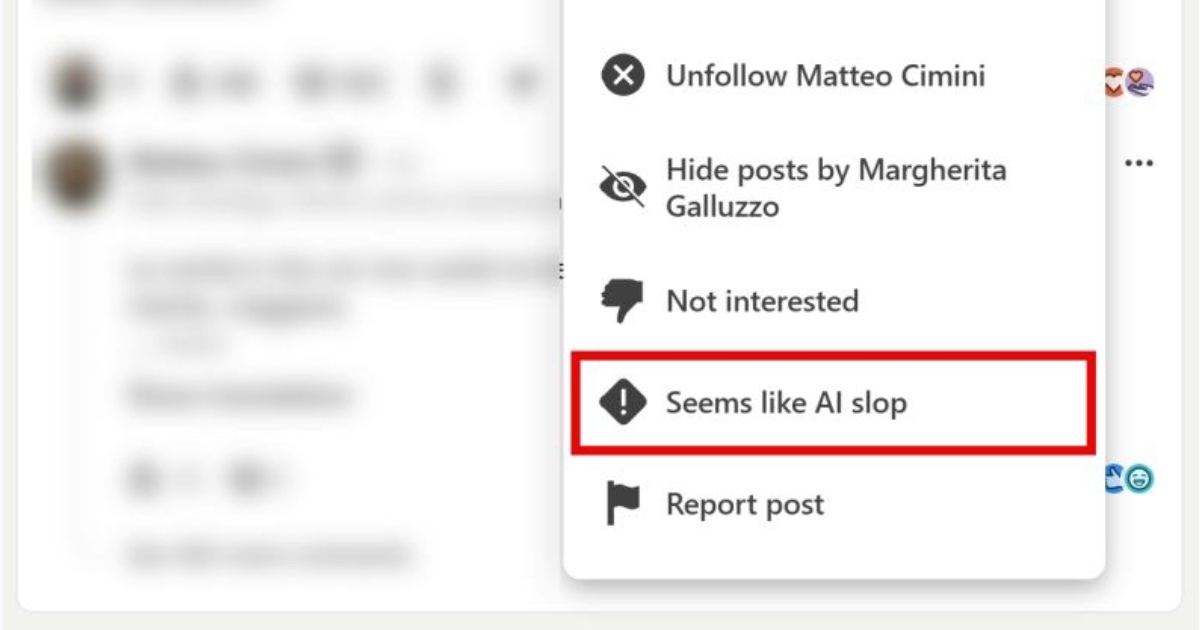 LinkedIn now allows users to flag posts as ‘AI slop’